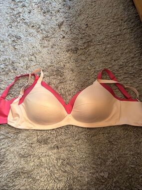 Victoria's Secret Light Pink Bra with Hot Pink Trim